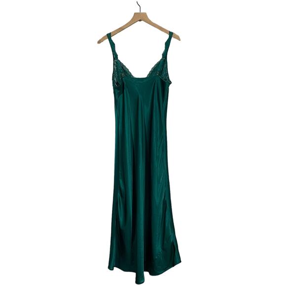 Victoria’s Secret Gold Label Lace Satin Gown - Green - Large - Picture 6 of 11